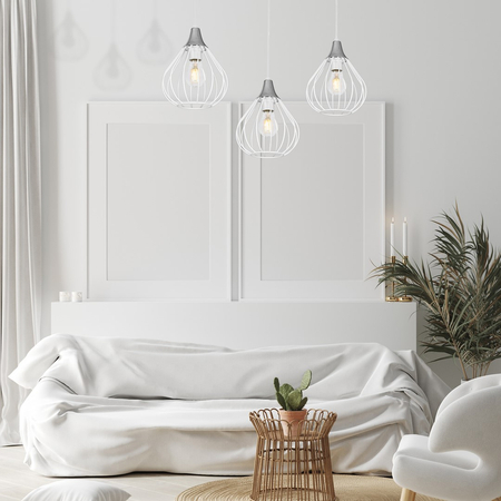 Milagro - Lampa wisząca KANE WHITE 3xE27