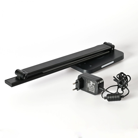 Lampka biurkowa czarna LED 18W z bezprzewodowym ładowaniem 1800-6500K 500lm