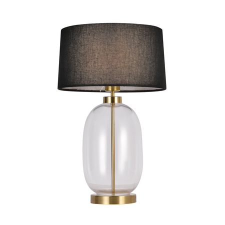 Lampa stołowa Amur czarno - transparentna 1xE27