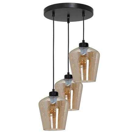 Milagro - Lampa wisząca SANTIAGO AMBER 3xE27