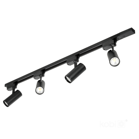 Zestaw szynoprzewód 1-obwodowy NEXTRACK GO 4xGU10 1m czarny Kobi