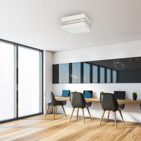 Milagro - Lampa sufitowa Kwadrat ULTIMO WHITE 2xE27