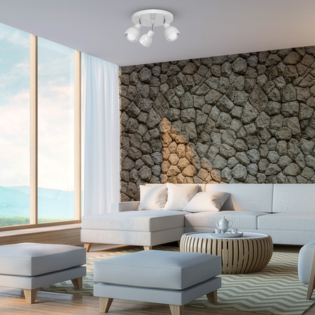 Milagro - Lampa sufitowa PIK WHITE 3xE27