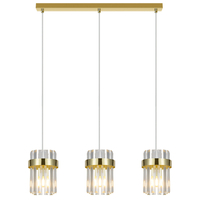 Lampa wisząca Vetro złota 3xE14
