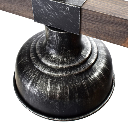 Milagro - Lampa wisząca FARO BLACK/WOOD 2xE27