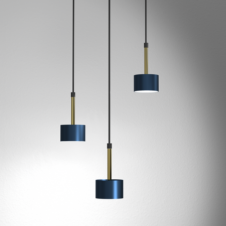 Milagro - Lampa wisząca ARENA BLUE/GOLD 3xGX53