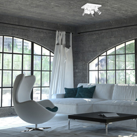 Milagro - Lampa sufitowa WILSON WHITE 4xGU10