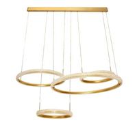 LAMPA DEKORCYJNA WISZĄCA SUFIT 115W + PILOT - ZŁOTA DL-G01