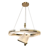 Lampa wisząca Marissa Cristal złota LED CCT