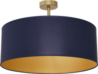 Milagro - Lampa sufitowa BEN NAVY BLUE/GOLD 3xE27