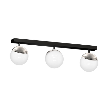 Milagro - Lampa sufitowa SFERA BLACK/CHROME 3xE14
