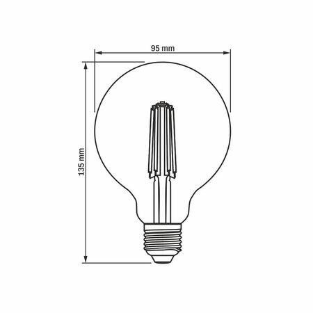 Żarówka LED Filament 7W 700lm 2200K E27 ciepła