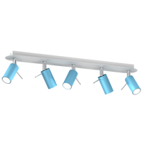 Milagro - Lampa sufitowa PRESTON BLUE/WHITE 5x mini GU10