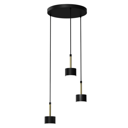 Milagro - Lampa wisząca ARENA BLACK/GOLD 3xGX53