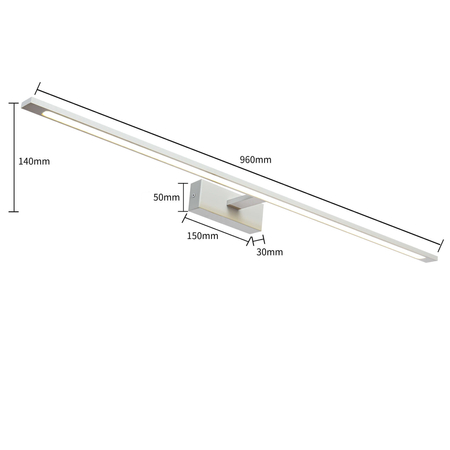 Kinkiet Isla XXL chrom 96cm IP44 LED CCT