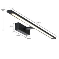 Kinkiet Isla czarny 62cm IP44 LED CCT