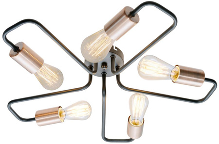 Candellux - Herpe Lampa Sufitowa 5X60W E27 Czarny