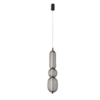 PUMA lampa wisząca 14cm czarny 15W LED 3000K klosz biały