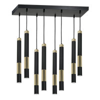 Milagro - Lampa sufitowa DALLAS GOLD 8x miniGU10