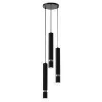 Milagro - Lampa wisząca JOKER BLACK/CHROME 3xGU10