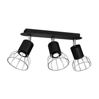 Milagro - Lampa Sufitowa DANTE BLACK/SILVER 3x mini GU10