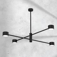 Milagro - Lampa sufitowa CROSS BLACK 4xGX53