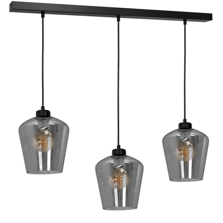 Milagro - Lampa wisząca SANTIAGO SMOKED 3xE27
