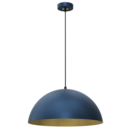 Milagro - Lampa wisząca BETA NAVY BLUE/GOLD 1xE27 45cm