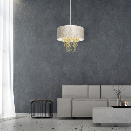 Milagro - Lampa wisząca ALMERIA WHITE/GOLD 1xE27