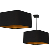Milagro - Lampa wisząca NAPOLI BLACK/GOLD 1xE27