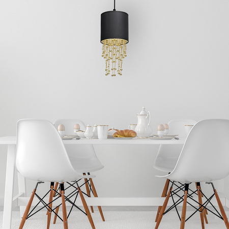 Milagro - Lampa wisząca ALMERIA BLACK/GOLD 1xE27