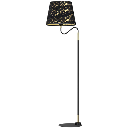 Milagro - Lampa stojąca HERMES Black/Gold 1xE27