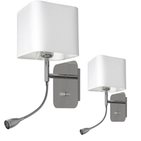 Milagro - Kinkiet NAPOLI WHITE/CHROME 1xE27 + 1W LED