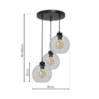 Lampa wisząca SOFIA CLEAR 3xE27