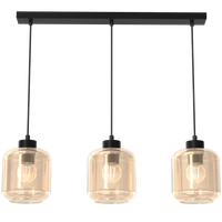 Milagro - Lampa wisząca SOMBRA AMBER 3xE27