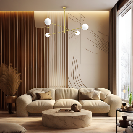 Milagro - Lampa sufitowa DORI GOLD 4xG9