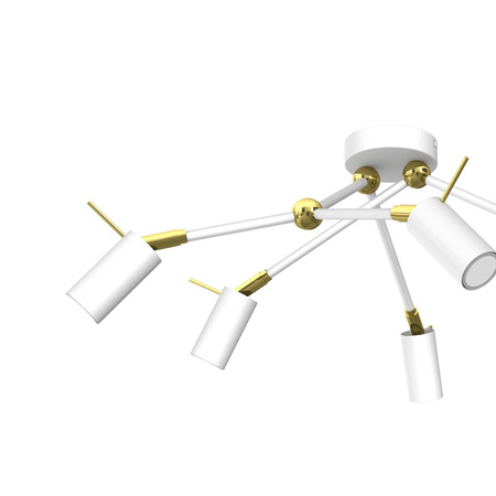 Milagro - Lampa sufitowa IRIS White/Gold 6x mini GU10