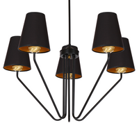Milagro - Żyrandol VICTORIA BLACK 5xE27