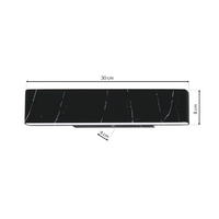 Milagro - Kinkiet PIERCE BLACK 12W LED