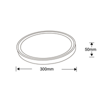 Plafon Vegas 30 cm czarny LED 4000K