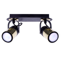 Milagro - Lampa sufitowa WILSON BLACK 2xGU10
