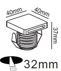 Oprawa natynkowa schodowa Step czarna LED 4000K