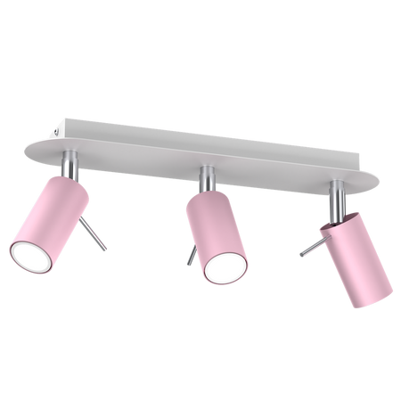Milagro - Lampa sufitowa PRESTON PINK/WHITE 3x mini GU10