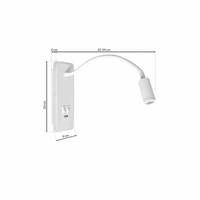 Lampka nocna BASE 8W+2W WHITE