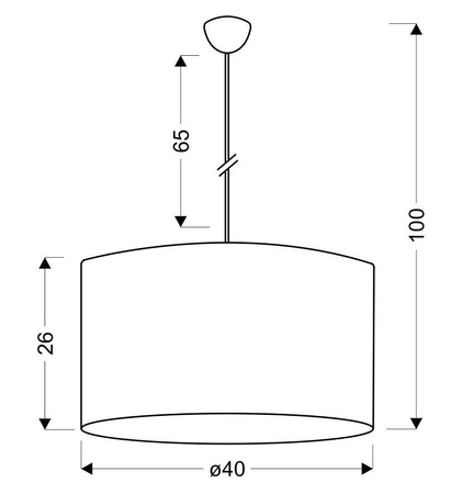 Candellux - Simona 2 Lampa Wisząca 40X120 3X40W E14 Czarny