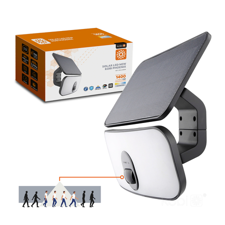Naświetlacz z czujnikiem ruchu Solar LED KOBI NEW PHOENIX 13W 4000K IP65 Kobi