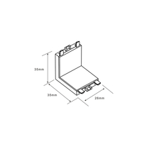 Łącznik natynkowy L sufit-ściana Magnetic Slim czarny