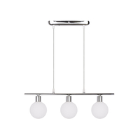 Oden lampa wisząca chromowy 3x40w g9 klosz biały