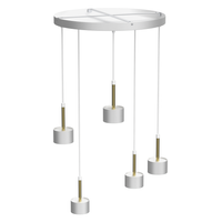 Milagro - Lampa wisząca ARENA WHITE/GOLD 5xGX53
