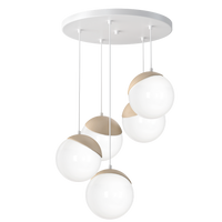 Milagro - Lampa wisząca SFERA WOOD 5xE14